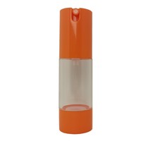 Flacon pompe airless plastique rond vide gauche droite flacon sérum dégradé 10ml 15ml 20ml pompe airless rotative