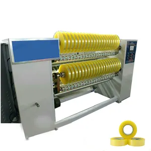 Machine automatique de fabrication de ruban adhésif Bopp découpeuse de ruban adhésif rouleau jumbo refendage rembobinage prix de la machine