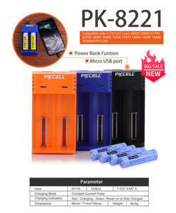 PK-822118650 16500 18430 18500 26650 Baterai-Charger dengan 18650 Baterai Lithium Isi Ulang - Product Image 6