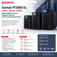 Santak PT3000 UL 1KVA 2KVA 3KVA 在线式UPS，适用于服务器网络电信数据中心备用电源