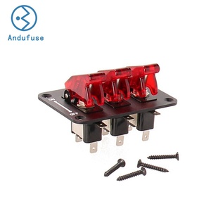 3 cách rocker chuyển đổi chuyển đổi bảng điều khiển với 12V 20A Heavy Duty Racing Car SPST 3pin on/off Red LED chiếu sáng chuyển đổi không thấm nước Bìa - Product Image 1