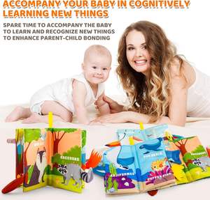 3 pezzi libri da bagno in tessuto morbido per neonati e neonati con ritagli sensoriali giocattoli per <span class=keywords><strong>Baby</strong></span> Shower - Product Image 2