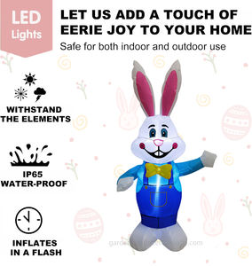 Conejo Inflable de Pascua de 3.5 Pies con Luces LED Integradas, Resistente al Agua IP44, Decoración para Jardín y Patio Exterior - Product Image 6