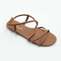 Chaussures plates OEM de créateur, nouvelle collection, pour femmes, à brides croisées, décontractées, en stock, vente en gros, prix abordable, souples et résistantes à l'usure