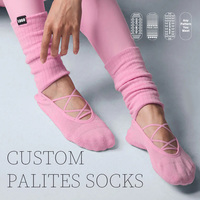 Chaussettes de yoga et de pilates pour femmes personnalisées, en coton de haute qualité, douces, avec sangles de sport et antidérapantes