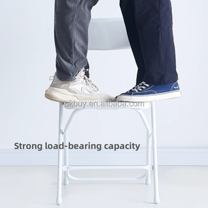 Wholesale Cheap Camping Outdoor Garden Foldable <strong>White</strong> Event Wedding Parties Rental Resin Plastic <strong>Folding</strong> <strong>Chairs</strong> for Sale Hall - Product Image 5