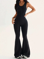 Combinaison de yoga sans couture en nylon solide à haute élasticité, séchage rapide, anti-plis, avec soutien-gorge intégré