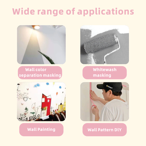 Siêu mềm màu hồng thấp tack <span class=keywords><strong>masking</strong></span> <span class=keywords><strong>tape</strong></span> Acrylic dính <span class=keywords><strong>Washi</strong></span> giấy cho sơn trong nhà & trang trí nhạy cảm bề mặt an toàn - Product Image 5
