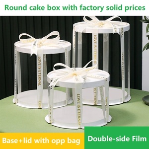 Xjh cao rõ ràng hình trụ mô hình trong suốt vòng bánh hộp Hoa Quà Tặng chống bụi triển lãm lưu trữ hộp bánh - Product Image 5