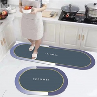 Tapis de bain personnalisé à séchage rapide, antidérapant et absorbant, inspiré de l'argile de diatomée, en caoutchouc, pour cuisine, salle de bain ou entrée
