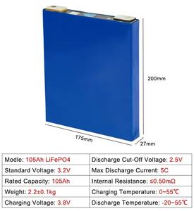 Новые аккумуляторные ячейки Gotion 3.2V 105Ah <span class=keywords><strong>LiFePO4</strong></span>, большой одиночный элемент в квадратном алюминиевом корпусе, аккумуляторный блок большой емкости 100Ah - Product Image 2
