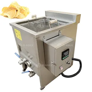 Hot selling frying machine plantain chips frying machine continues apple banana seafood chicken fryer for garlic