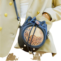 Sacs à main pour femmes en cuir véritable luxueux, à la mode, sculptés à la main, avec logo personnalisé, motif floral d'été, fermeture à lacets
