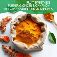 Gummies à haute puissance anti-inflammatoires au curcuma et à la cannelle pour améliorer l'immunité – Gummies gingembre et curcuma