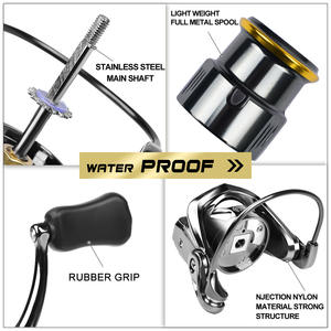 1500 2500 3500 carrete poco profundo de Metal completo mango intercambiable arrastre máximo 5KG 7KG 5 + 1BB carrete poco profundo carrete giratorio carrete de pesca - Product Image 4