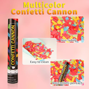 Fournitures de fête en gros, confettis de plusieurs tailles, lance-confettis biodégradable à main - Product Image 3