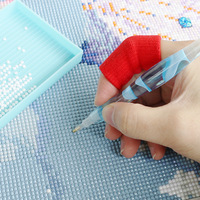 Protecteur de doigts ergonomique en silicone souple et respirant, antidérapant, pour soulager la douleur et offrir une prise confortable, idéal pour la peinture au diamant