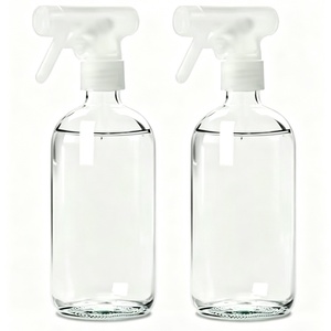Hot Sale Round Clear Glass Perfume Bottle 500ml Empty Refillable Perfume Bottle with White Trigger <b>Spray</b> Cap - Product Image 1