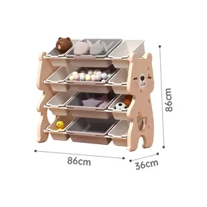 Wholesale Multifunctional Large Capacity Indoor Plastic Children Toy Storage Cabinet Shelf