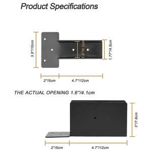 <span class=keywords><strong>Pergola</strong></span> Suportes Metal Aço Carpintaria <span class=keywords><strong>Pergola</strong></span> Kit Suporte de Montagem Superior-Tamanhos Modulares <span class=keywords><strong>Pergola</strong></span> Hardware para 2X4 Lumber,6 Pack - Product Image 4