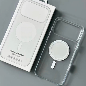 Coque de téléphone transparente rigide en PC, avec anneau magnétique pour le contrôle de la caméra, pour iPhone 18 Pro Max, nouvelle et originale. - Product Image 1