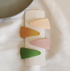 คลิปหนีบผมพลาสติกแบบกลวงสำหรับเด็กผู้หญิงแนวเกาหลีคลิปหนีบผมทรงเรขาคณิตทำจากอะคริลิก BB - Product Image 3