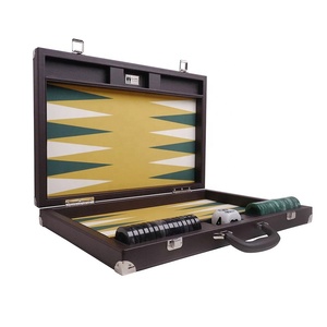 21 inch <span class=keywords><strong>backgammon</strong></span> chuyên nghiệp thiết lập bảng trò chơi da <span class=keywords><strong>backgammon</strong></span> - Product Image 1