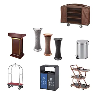 Competitive Price Customized Luxury Hotel Supplies Modern Hotel Resort Leather Amenities Sets Hotel Housekeeping Trolley