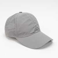 Casquette de baseball en polyester perforé découpé au laser, légère et respirante, avec logo personnalisé, réglable, pour sports de plein air, course à pied, golf, protection solaire