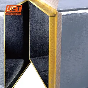 32k 25mm HVAC ducts cover firestop fiber glass wool panel with foil