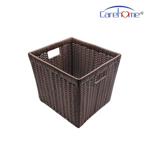 Cesto portabiancheria in plastica rattan lavabile grazioso intrecciato a mano per asciugamano da bagno dell'hotel - Product Image 3