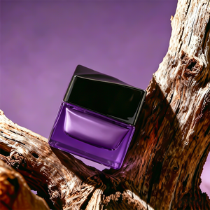 Pot à crème en <span class=keywords><strong>verre</strong></span> ambré facetté de luxe avec couvercle noir élégant, emballage haut de gamme pour crème anti-âge pour le visage - Product Image 4