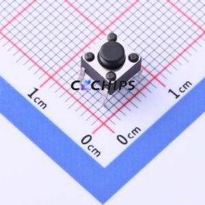 YTS-D004-2C Tactile Switch Through hole Component (THT),6x6mm Switch Single Pole Single Throw Round Button 2.5N Through Hole - Product Image 1