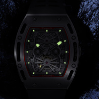 Montre mécanique pour homme de 41 mm de forme tonneau avec mouvement Miyota personnalisé OEM, marque privée, bracelet en silicone de haute qualité