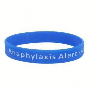 Pulsera de Silicona de Alerta a Reacciones Alérgicas, Prevención de <span class=keywords><strong>Enfermedades</strong></span>, Advertencia Médica Hospitalaria, Pulseras de Goma con Frases, Regalos Promocionales - Product Image 3