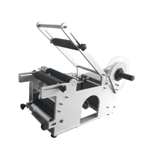 Máquina de etiquetas autoadhesivas de botella redonda en polvo de lavado de dulces semiautomática de buena calidad con impresora de código de fecha - Product Image 1