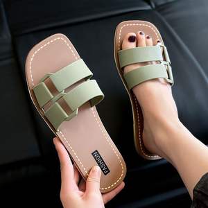 Versione coreana transfrontaliera estiva Casual con tacco piatto da donna <span class=keywords><strong>per</strong></span> pantofole nuovi sandali a fondo piatto/scivoli <span class=keywords><strong>per</strong></span> scarpe da spiaggia al mare - Product Image 6