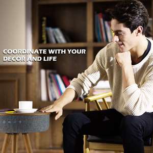 Nouveauté : Enceintes de table basse intelligentes Bluetooth avec son surround portable et pleine gamme, avec recharge sans fil - Product Image 6