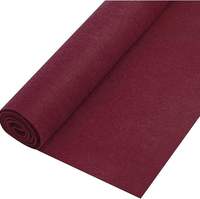 Tapis de couloir rouge en feutre non tissé polyester 130 GSM, 2,6x15 pieds, lavable, uni et jacquard, pour événements de marathon et décoration intérieure