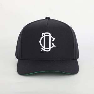 Gorra de Béisbol para Hombre, Marca Meidiney, Fabricada por BSCI, 5 Paneles, Logotipo Bordado en 3D, Acrílico Negro, Visera Curva, Forro Verde - Product Image 2