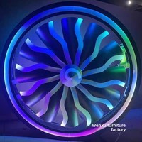 Kaca Cermin Infinity Kustom untuk Dekorasi Dinding Klub Malam, KTV, Bar, Lounge, Dekorasi Klub Modern, Hiasan Dinding dengan Lampu Kipas