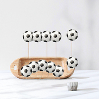 Décorations de fête à prix d'usine : Ensemble de toppers pour cupcakes sur le thème du football rose – Idéal pour baby shower et anniversaire