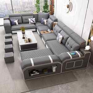 Eenvoudige en moderne, op maat gemaakte hoekbankcombinatie met afneembare, wasbare kattenkrabstof, woonkamer, bank zonder wasbare stof - Product Image 1