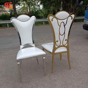 เก้าอี้รับประทานอาหารสแตนเลสแบบเรียบลายเนยบินกลับเก้าอี้จัดงานแต่งงานเก้าอี้บ้านเฟอร์นิเจอร์โรงแรมเก้าอี้โอกาสทางการค้า - Product Image 4