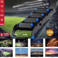 Projecteur LED RGB pour stade, lumières rouges, 250W 500W 750W 1000W 1250W, éclairage extérieur pour terrain de football, terrain de tennis, place publique, sports