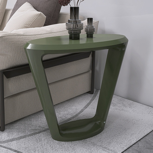 Mesa de centro de cristal semicircular de lujo Normcore 2025, sala de estar estrecha de gama alta para mesa auxiliar, sofá, uso de esquina interior - Product Image 2