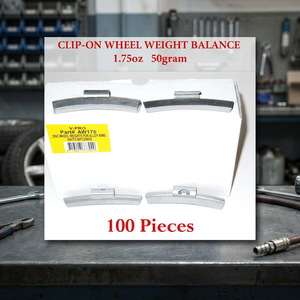 100 Pcs ZN CLIP-ON Wheel <b>Weight</b> Balance 1.75 oz 50g AWZ Zinc Lead <b>Free</b> - Product Image 2