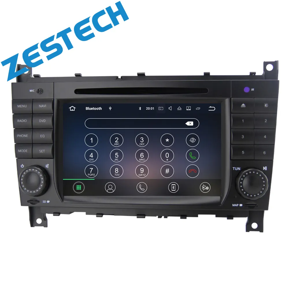 Zestech fábrica de alta qualidade dvd player, navegação gps 4g ram vídeo, android para mercedes w203