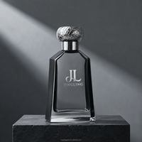 Vente en gros d'usine, flacon de parfum en verre de luxe de 100 ml, prêt à être expédié, flacon pulvérisateur vide avec boîte d'emballage