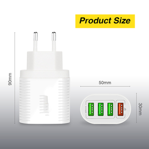 5V 2.4A 5.1A 4USB điện thoại di động sạc QC3.0 du lịch đa cổng EU chúng tôi anh plugr nhanh chóng sạc tường sạc - Product Image 6